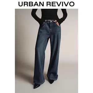 URBAN REVIVO Wide Leg Jeans starched jeans UWM850280