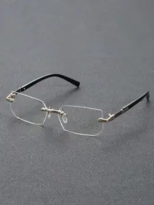 Fashionable Blue Light Blocking Frameless Glasses, Lightweight Durable Plastic, Perfect for Work Study, Computer Phone Use, All Seasons, Frameless Design