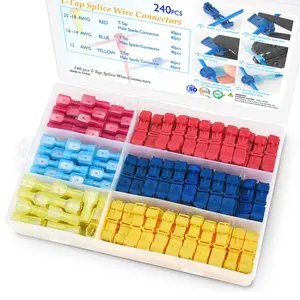 240Pcs T-Tap Wire Connectors, T Wire Quick Splice Connector, T Connectors for Wiring with Storage Case (240Pcs)
