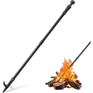 40 Inch Fire Poker Heavy Duty Rust Resistant Portable Fire Stoker Fireplace Tool for Fire Pit Camping Bonfire Wood Stove Indoor Outdoor Campfire