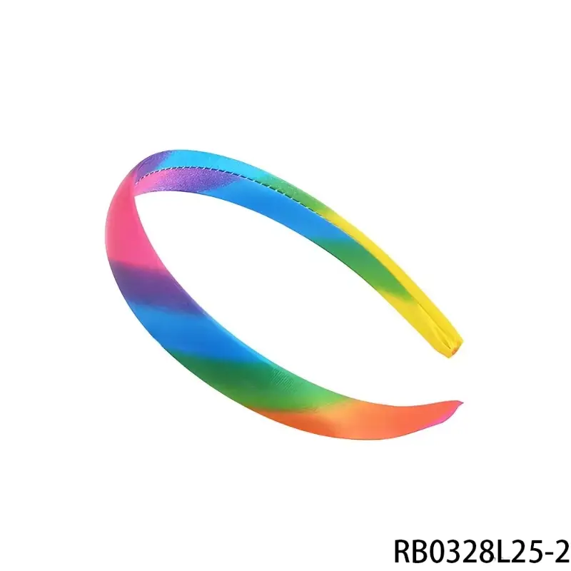 Gradient Rainbow Satin Headband, LGBTQ Pride Wide Edge Hairband, Fashion Headbands