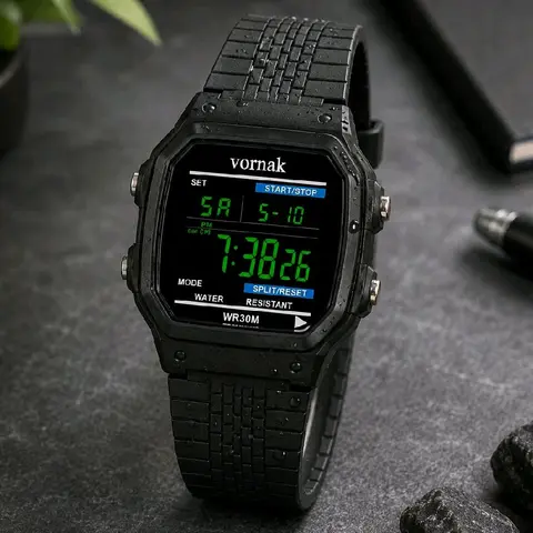 Black Digital Watch | Water Resistant | Everyday use