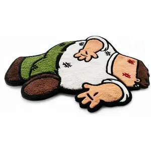 Cartoon Rug for Bedroom - Dad Fun Cool Rugs for Men - Washable Hypebeast Funny Decorative  Rug for Living Room - Tufted Rug 32 * 20 Inch Graphic Rugs for  Decor Area Rug