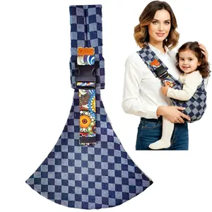 Baby Sling Carrier Adjustable & Portable Toddler Carrier for 10-30lbs Newborns Soft Cotton Safety Buckle Hip Seat Carrying - Postpartum
