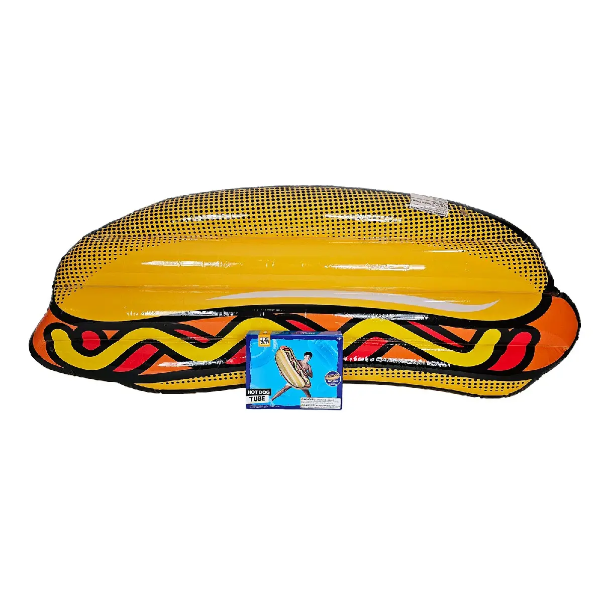 Hot Dog Pool Tube 56.7in X 23.6in floaty Ages 8+