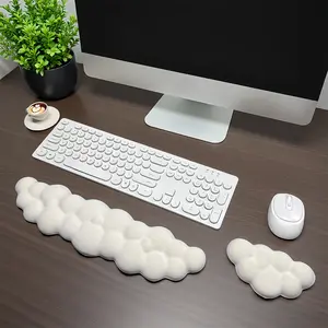 Creative Cloud-Shaped Wrist Support & Keyboard Wrist Rest Pad with Coaster, Ergonomic Hand Wrist Rest Mouse Pad Set