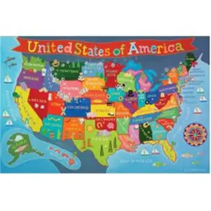 Round World Products  24 x 36 in. United States Map for Kids