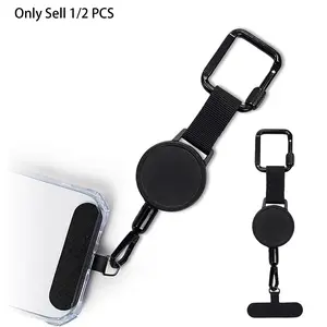 1PC/2PC Anti-Theft Cell Phone Lanyard, Phone Strap with Retractable Steel Line, Universal Locking Carabiner Phone Crossbody Strap, Phone Sling for Phone Case ID Holder Keys Phone Accessories Travel Essential, Adjustable Phone Lanyard
