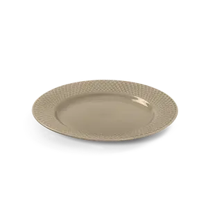 Lyngby Porcelæn Rhombe Earth Lunch Plate, Clay, Ø: 9.1"