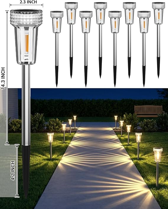 summervibes,Upgraded Solar Pathway Lights Outdoor8/12 Pack, Dusk to Dawn Auto On/Off Waterproof Solar Garden Lights, 360° Starburst Glow LED Path Lights for Yard Walkway Driveway Landscape Decor outdoorfun summervibes,Upgraded Solar Pathway Lights Outdoor8/12 Pack, Dusk to Dawn Auto On/Off Waterproof Solar Garden Lights, 360° Starburst Glow LED Path Lights for Yard Walkway Driveway Landscape Decor outdoorfun