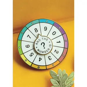 Spinning Numbers Enamel Pin