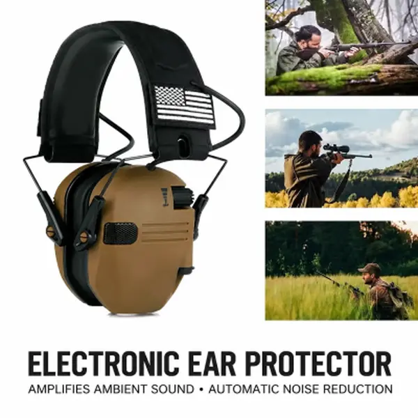 Razor Adjustable Tactical Shooting Earmuffs, Noise Reduction Hearing Protection Ear Defenders, Over-Ear Ear Protectors for Hunting, Shooting Sports & Camping