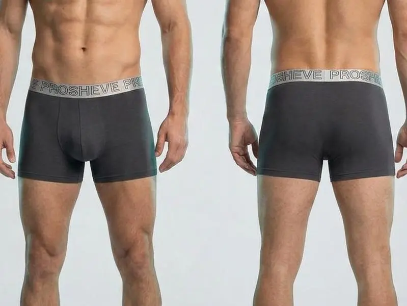 PROSHEVE Men's 5pcs Cotton Boxer Briefs - Buttery Soft Plain, No-Roll Waistband, Anti-Ride-Up, Breathable Moisture-Wicking, Cold Wash Friendly Underwear for Sports, Casual Use, Underwear Set, Cotton Underwear, Contoured Pouch