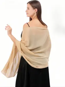 Elegant Chiffon Shawl Scarf, Instant Elegance, Soft Lightweight Fashion Accessory for Women, Perfect for Evening Gowns, Weddings & Parties