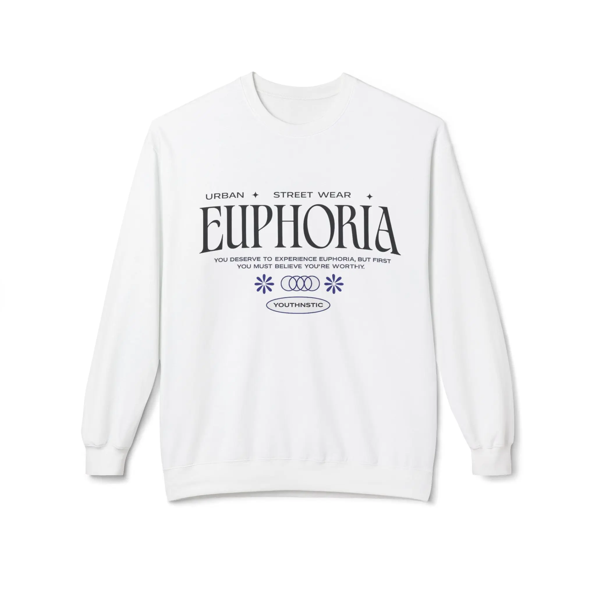 Euphoria Typography Crewneck Sweatshirt | Urban Streetwear Logo