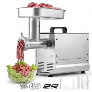 VEVOR Commercial Meat Grinder, 11 Lbs/Min Capacity, #12 Electric Meat Mincer with 3 Plates, 3 Sausage Stuffing Tubes, 550W/0.7HP Stainless Steel Sausage Maker for Home Kitchen Restaurant, ETL Listed
