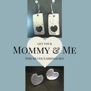 Recycled Fine Silver Handmade Earrings by Vibingwithjennifer.com