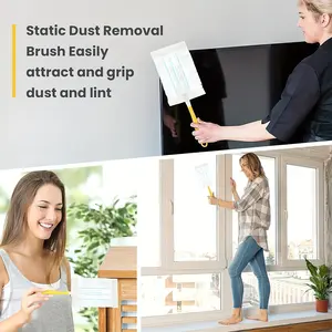 Disposable Static Dust Brush, Anti-Dust Gap Cleaning, Static Dusting Brush, One-Use Feather Duster, Cleaning Supplies, House Cleaning Tools, Ideal for Home and Office