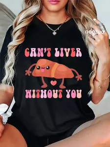 100% Cotton Can't Liver Without You Funny Human Liver Anatomy Women Men T-Shirt