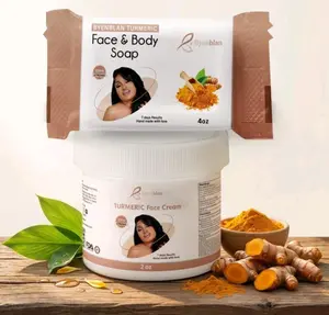 Byenblan  Turmeric  Mini  Grimel  Dyol  Nwe  Face  Set 2oz Face  4oz   Body Soap  & Cream  Set.