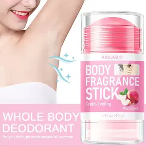 1 PCS, Peach Scent Body Fragrance Stick, Long-Lasting Odor Control Solid Deodorant for Daily Freshness