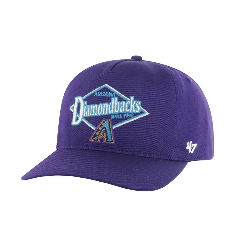Arizona Diamondbacks Cooperstown Adjustable Baseball Cap - Purple, Golden Diamond Hitch Design, 1 Size Fits Most, Snap Closure, Sports Accessory
