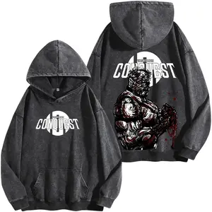 Conquest Viltrumite Washed Hoodie, Invincible War Graphic Tee, Acid Wash Oversized Streetwear Shirt, Comic Fan Apparel