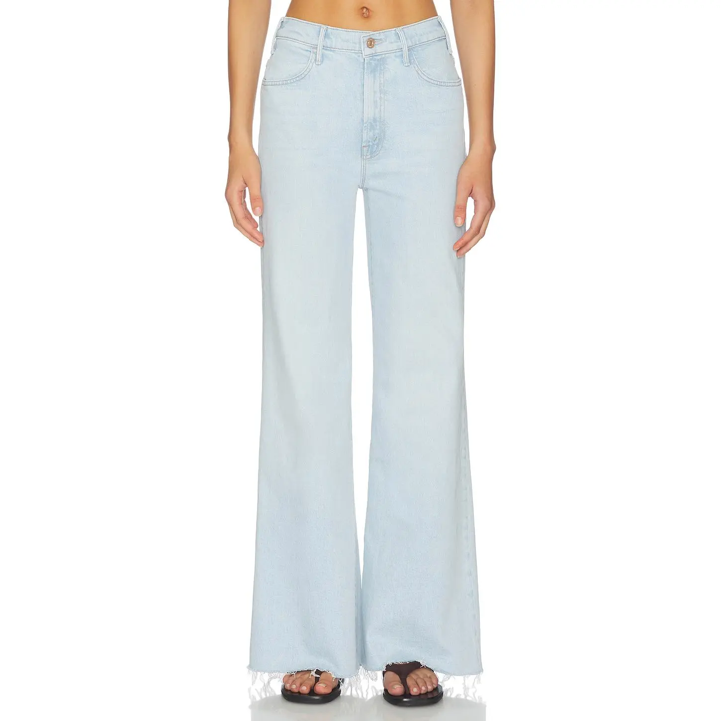 MOTHER Lil Petite Hustler Roller Skimp Fray Jeans in Bring The Cooler