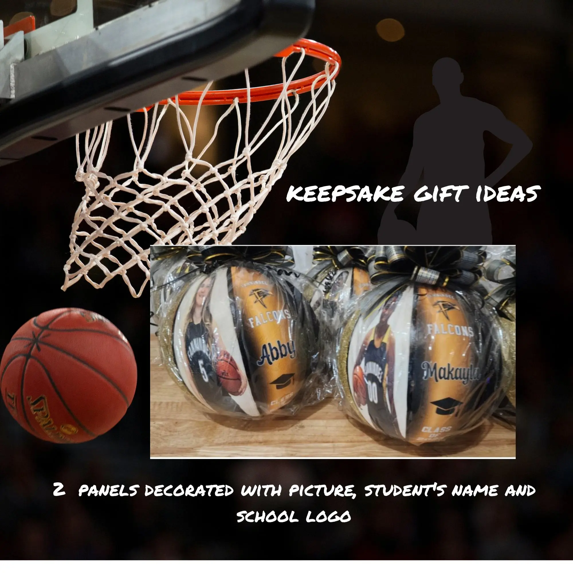 2-panel decorated Basketball (keepsake item)