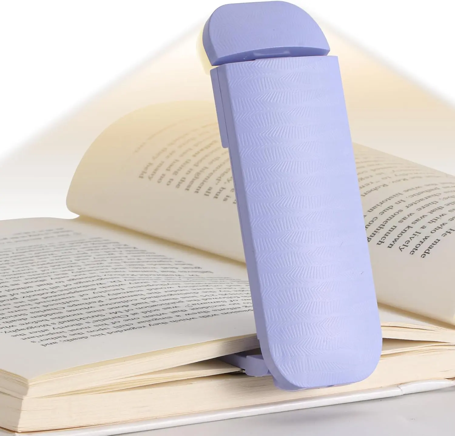 Book Reading Light, Rechargeable Clip on Booklight, Eye Caring 3 Color Temperatures & 5 Brightness Levels, Night Use for Bed, Long Lasting, Reading at Night in Bed, Purple
