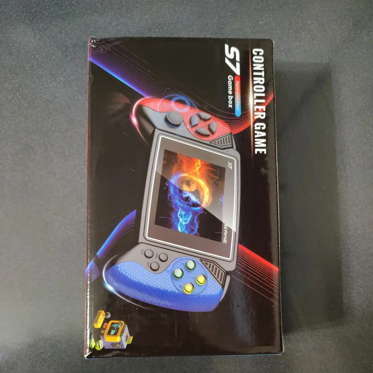 S7 RETRO GAME BOX IN BLUE RED AND BLACK