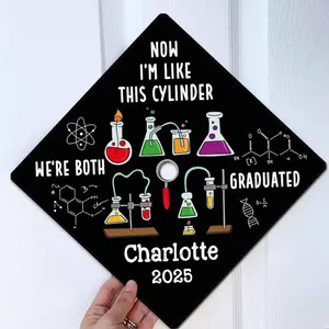 Personalized Biology Graduation Cap Topper – Custom Science Grad Hat with Funny Quote – Class of 2025