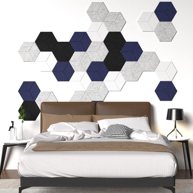 12-Piece Self-Adhesive Soundproof Foam Panels, High-Density Acoustic Insulation, Ideal for Home Theater and Studio, Flame Retardant Design