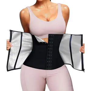 Women's Zip-Up Waist Cincher Tummy Control Faja Shapewear & Workout Trimmer