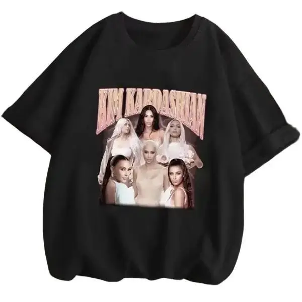 Vintage Kim Kardashian Graphic Printed TShirt Harajuku Short Sleeve Tshirt