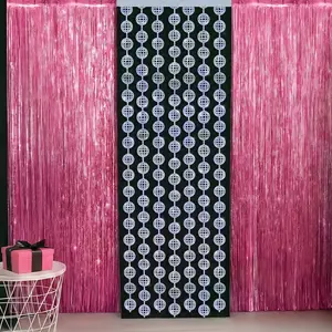 , Xtralarge Cowgirl Party Decorations - Pack of 3 |  Foil Fringe Curtain, Disco Ball Backdrop | Bachelorette, Bridal Shower Decor | Galentines Day Decorations | Valentines Party Decor