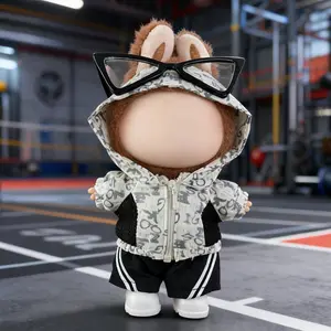 6-6.69 Inch Doll Outfit Set with Triangular Mirror Jacket Trousers and White Shoes for Stylish Doll Ensembles Clothes Set with Accessories Kuromi Fashion Doll Outfits and Sweater Doll Set Hat Crochet