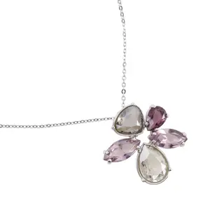 Pre-owned Swarovski Zinc Alloy Small Leather Goods Heritage Flower Necklace