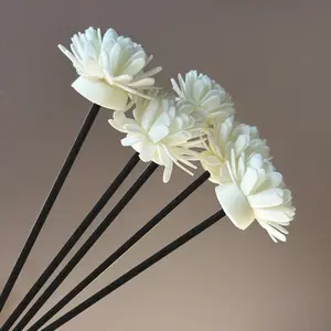 50pcs Foam Flowers + Aromatherapy Sticks Combo, Includes 50 Flowers & 50 Fiber Sticks, Home Diffuser Accessories, Hotel Decor, Indoor Use