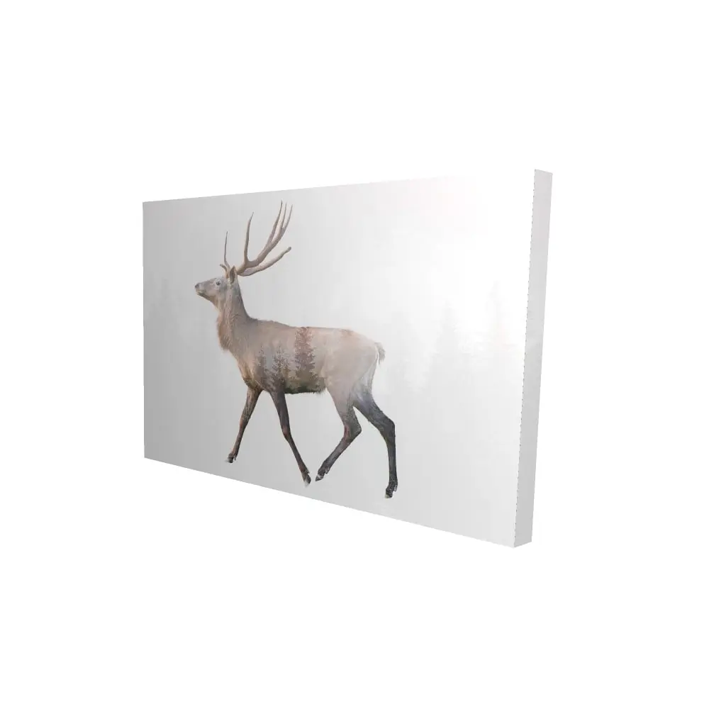 212 MAIN 24x36 in. Durable Contemporary Hangable Animal Design Deer & Forest Scene Canvas Print, Bedroom Wall Art, Woodland Home Decor Accent, Ideal Gift for Home Supplies Enthusiasts (Decor Inspo Pick)