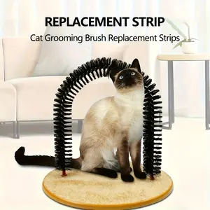 Arched Cat Self-Service Grooming Brush Replacement, Pet Fur Massager Scratching Board Toy, Indoor Cat Hair Grooming Friction Column, Ideal Pet Daily Supply & Gift