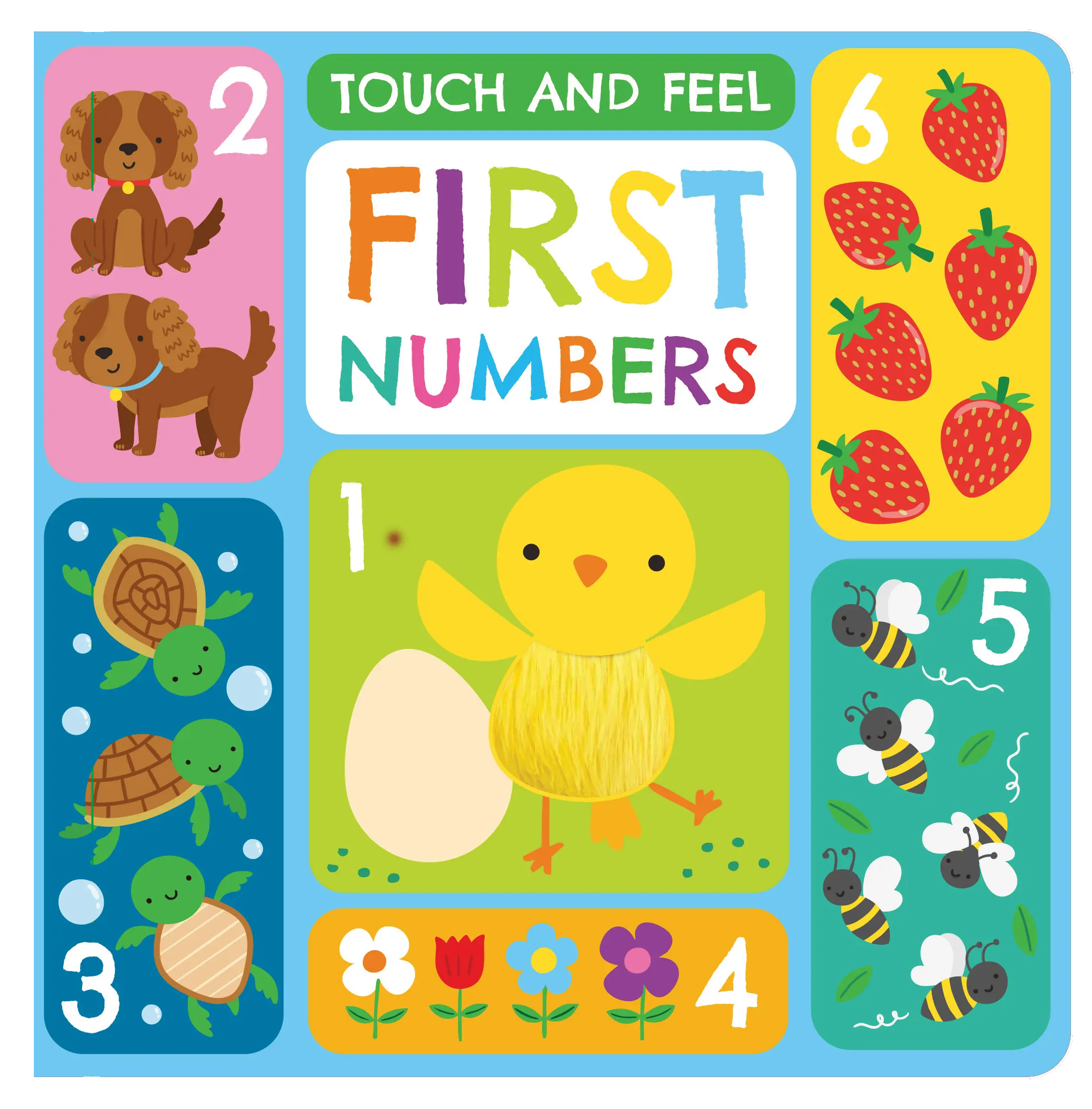 First Numbers Touch-and-Feel Interactive Board Book - Preschool Learning Materials, Counting Learning Aid, Vibrant Pages, Tactile Textures, Early Childhood Teaching Tool