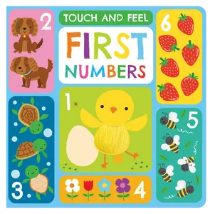 TOUCH AND FEEL: FIRST NUMBERS Board Book, Illustrations, Interactive