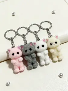Cute Plush Cat Keychain, Soft Stuffed Animal Charm, Phone Pendant, Wallet Decoration, Ideal Gift for Kids, Women, Men, Mother's Day