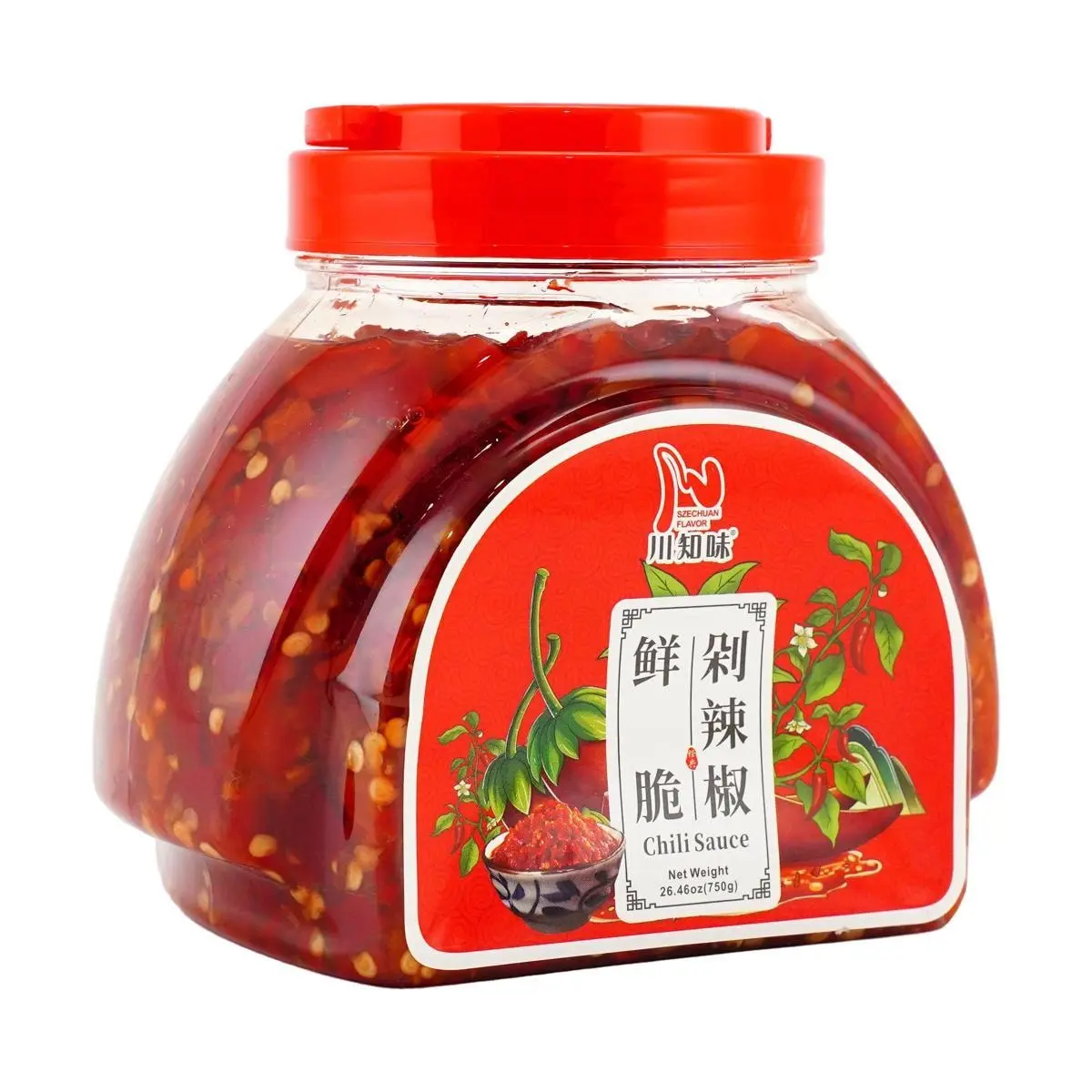 Sichuan Flavor Chopped Chili Paste 750g - Spicy Diced Chili Sauce for Noodles, Rice, Stir-fry - Authentic Chinese Condiment