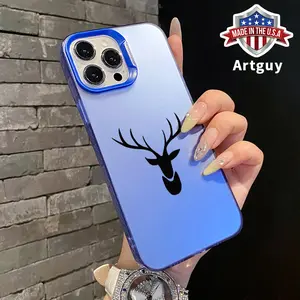 Stag Silhouette Case for iPhone 16 E 15 14 Pro Max 13 12 11 XR XS Plus Shockproof Drop Protection Durable PC Smartphone Cover