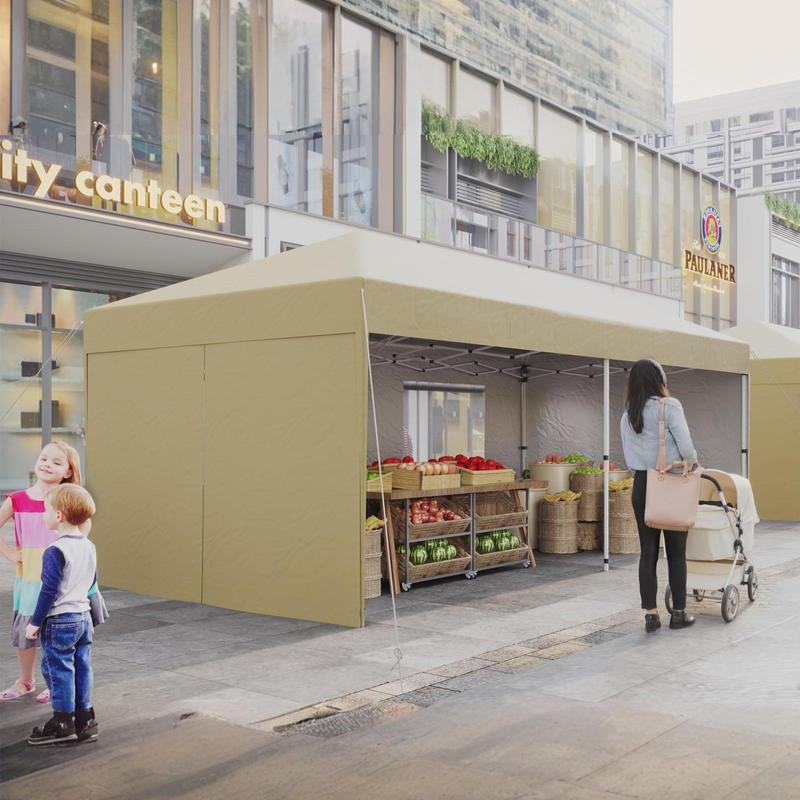 GARVEE 10'x20' Pop-Up Commercial Canopy Tent - Heavy-Duty Waterproof Shelter for Outdoor Parties, Events, and Vendors, Ideal Gazebo for Patios