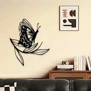 1pc Botanical Boho Metal Wall Art, Botanical Boho Statue Mural, Perfect for Greenhouse, Garden Room, Nature Wall Decor, Organic Decor, Ideal Gift for Nature Lovers,Perfect For Halloween/Christmas/Easter decor.