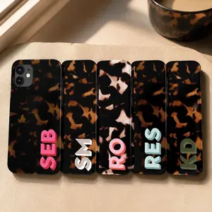 Personalized Tortoiseshell Plastic Smartphone Case Durable Protective Shockproof for iPhone 17 17 Pro Max 17 Pro 16 15 14 13 12 11 with Lifetime Guarantee Glossy Matte Finish