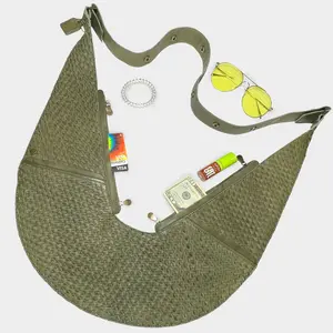 Mukisa Basketweave Leather Sash Bag